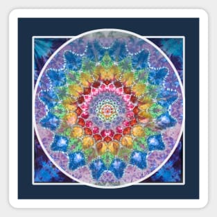 Tie Dye Meditation Mandala spiritual boho hippie phish dead head garcia weir Magnet